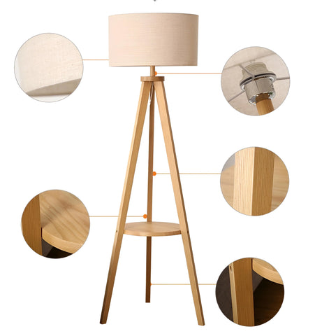 Wooden Tripod Floor Lamp - NexioPick