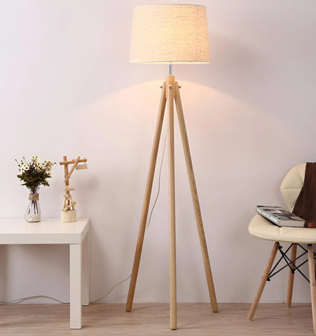 Wooden Tripod Floor Lamp - NexioPick