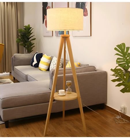 Wooden Tripod Floor Lamp - NexioPick